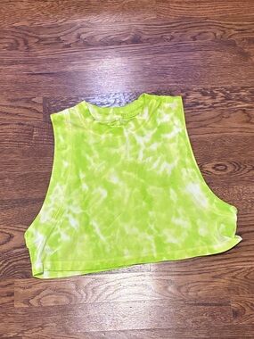 Lululemon Neon Lime Tie-Dye Crop Tank